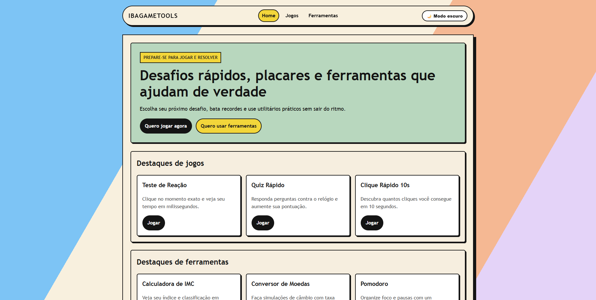 Capa do projeto IBA GameTools