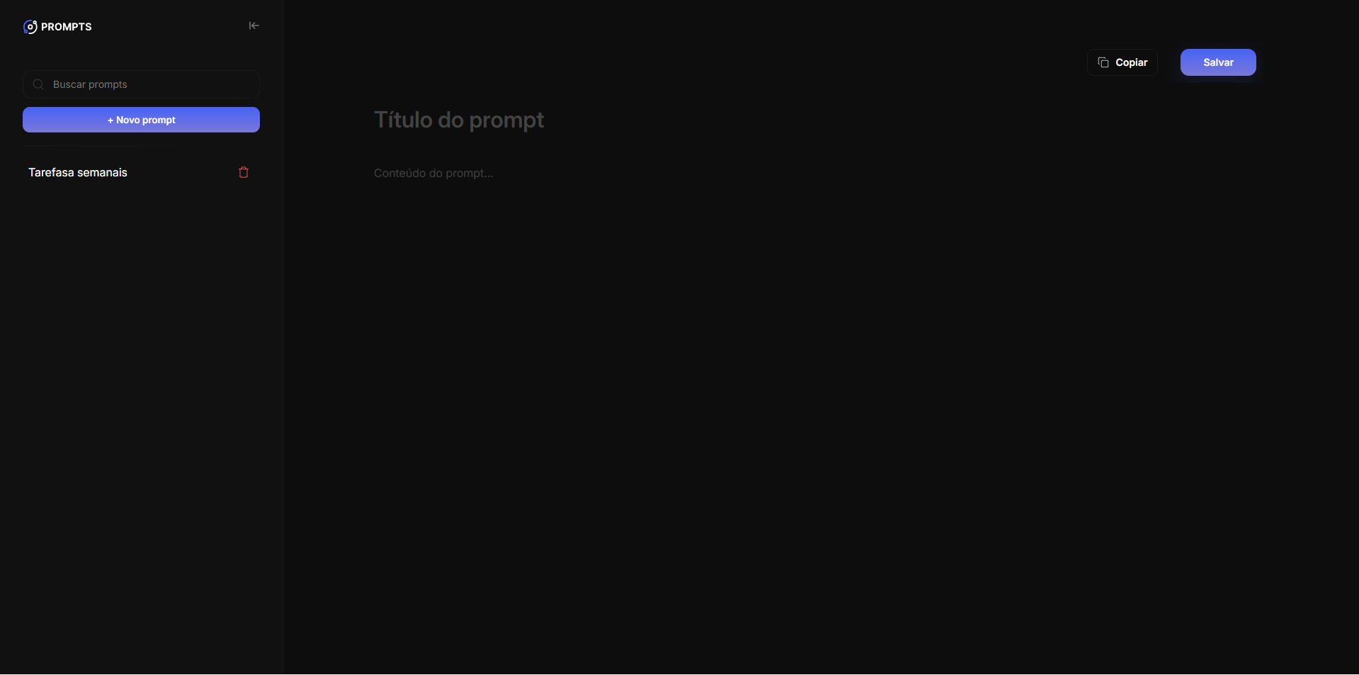 Capa do projeto Prompt Manager da RocketSeat